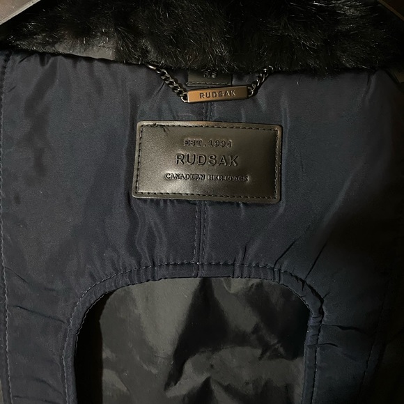 RUDSAK - STEPHAN MEN'S DOWN BOMBER | Navy Blue SIZE MEN S/P WINTER PARKA BOMBER - Picture 7 of 16